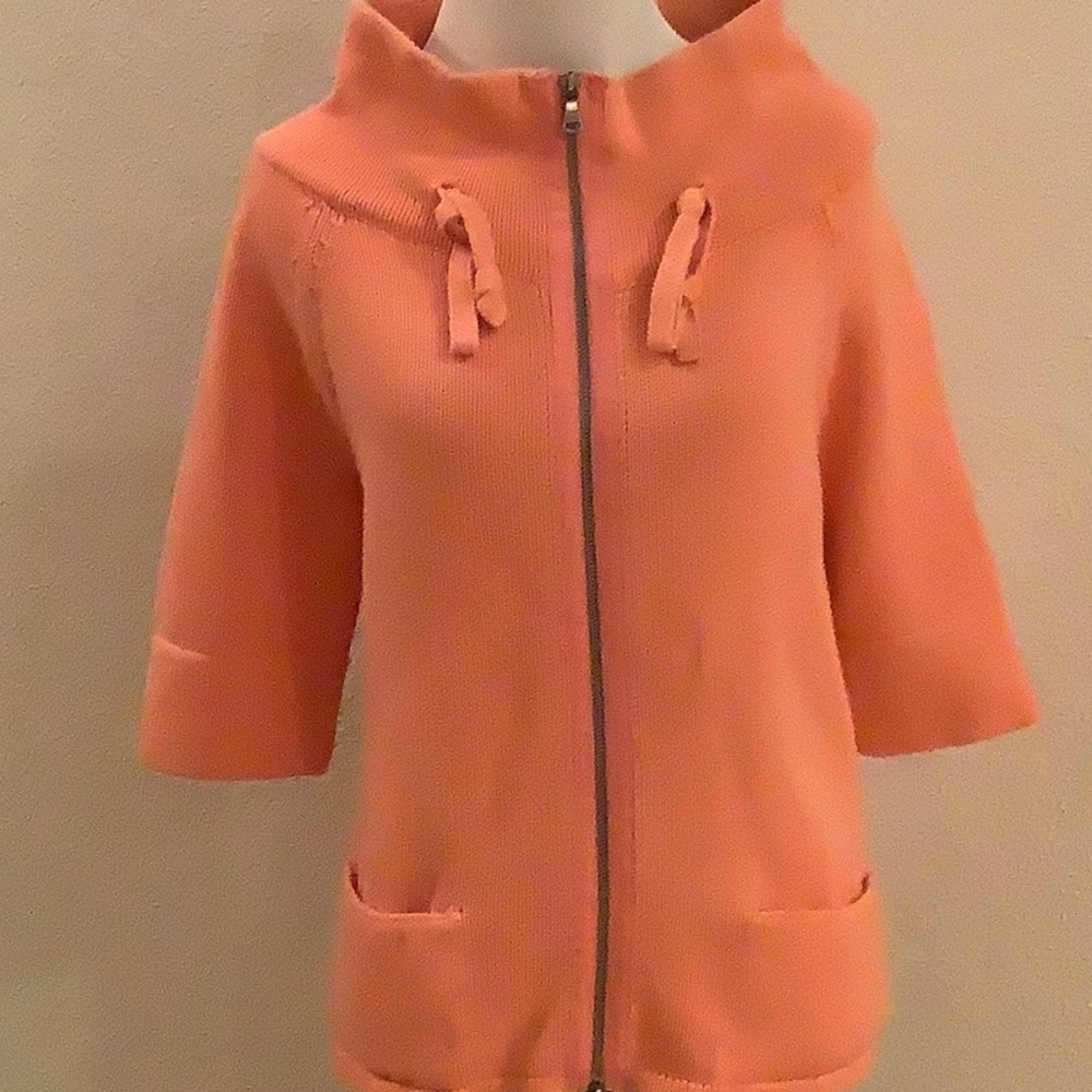 Talbots - SWEATER Cardigan LP - Orange - 100% Cotton